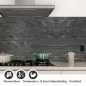 Preview: Küchenrückwand Folie Dunkle Schieferstein-Optik für elegante Küchen Detailbild 1