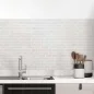 Preview: Küchenrückwand Folie Heller Ziegel-Look - Design, das begeistert Hauptbild