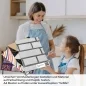 Preview: Küchenrückwand Folie Graue Backsteinoptik - Look für stilvolle Küchen A4 Muster
