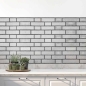 Preview: Küchenrückwand Folie Graue Backsteinoptik - Look für stilvolle Küchen Hauptbild