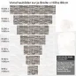 Preview: Küchenrückwand Folie Klinker Riemchen - Robuste Ziegelstein-Optik Höhe 80cm