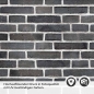 Preview: Küchenrückwand Folie Ziegel Anthrazit - Steinwand Optik Detailbild 2