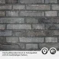 Preview: Küchenrückwand Folie Anthrazit Ziegelsteine - Edle Backsteine Detailbild 2