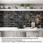 Preview: Küchenrückwand Folie Klinkerstein - Loft Look mit dunklen Ziegeldesign Artikelbild 1