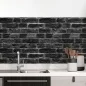 Preview: Küchenrückwand Folie Klinkerstein - Loft Look mit dunklen Ziegeldesign Hauptbild