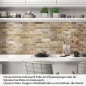 Preview: Küchenrückwand Folie Steinmauer - Ziegel für den Landhaus-Chic Artikelbild 1