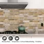 Preview: Küchenrückwand Folie Steinmauer - Ziegel für den Landhaus-Chic Detailbild 1