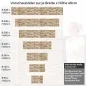 Preview: Küchenrückwand Folie Steinmauer - Ziegel für den Landhaus-Chic Höhe 60cm