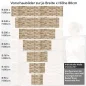 Preview: Küchenrückwand Folie Steinmauer - Ziegel für den Landhaus-Chic Höhe 80cm