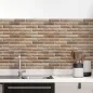 Preview: Küchenrückwand Folie Vintage Ziegel - Klassisches Küchendesign Hauptbild