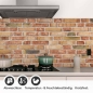 Preview: Küchenrückwand Folie Backsteine Mauerwerk - Authentisches Design Detailbild 1