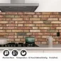 Preview: Küchenrückwand Folie Rustikale Mauer - Harmonischer Backstein-Stil Detailbild 1