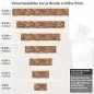 Preview: Küchenrückwand Folie Rustikale Mauer - Harmonischer Backstein-Stil Höhe 51cm