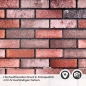 Preview: Küchenrückwand Folie Rote Ziegel Backsteine - Nostalgie für die Küche Detailbild 2