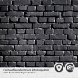 Preview: Küchenrückwand Folie Schwarze Backsteine Detailbild 2