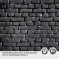 Preview: Küchenrückwand Folie Schwarze Backsteine Detailbild 2