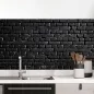 Preview: Küchenrückwand Folie Schwarze Backsteine Hauptbild