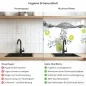 Preview: Küchenrückwand Platte Lime Splash Produktdetailbild 2: Hygiene und Gesundheit!