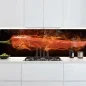Preview: Küchenrückwand Platte Chili­ Peperoni in Flammen Artikelbild 2