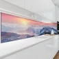 Preview: Küchenrückwand Platte Morgentlicher Bergblick im Nebel Hauptbild 1