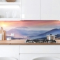 Preview: Küchenrückwand Platte Morgentlicher Bergblick im Nebel Artikelbild 1
