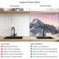 Preview: Küchenrückwand Platte Verschneite Bergspitze Produktdetailbild 2: Hygiene und Gesundheit!