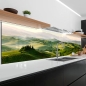 Preview: Küchenrückwand Platte Hügellandschaft in Dämmerung Artikelbild 1