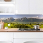 Preview: Küchenrückwand Platte Grüne Weide & Bergpanorama Artikelbild 1