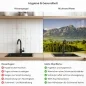Preview: Küchenrückwand Platte Grüne Weide & Bergpanorama Produktdetailbild 2: Hygiene und Gesundheit!