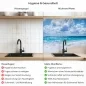 Preview: Küchenrückwand Platte Himmlischer Strand Produktdetailbild 2: Hygiene und Gesundheit!