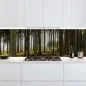 Preview: Küchenrückwand Platte Nadelwald im Lichtspiel der Natur Artikelbild 1