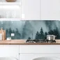 Preview: Küchenrückwand Platte Tannenwald im Nebel Artikelbild 2
