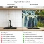 Preview: Küchenrückwand Platte Wasserfall im Wald Produktdetailbild 2: Hygiene und Gesundheit!