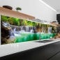 Preview: Küchenrückwand Platte Wasserfall im Tropischen Wald Hauptbild 1
