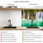 Preview: Küchenrückwand Platte Wasserfall im Tropischen Wald Produktdetailbild 2: Hygiene und Gesundheit!
