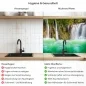 Preview: Küchenrückwand Platte Wasserfall im Tropischen Wald Produktdetailbild 2: Hygiene und Gesundheit!