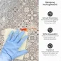 Preview: Küchenrückwand Platte Shabby‑Chic Kacheloptik Produktdetailbild 3: Reinigung leicht gemacht!