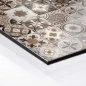 Preview: Küchenrückwand Platte Rustikales Patchwork in warmen Brauntönen Hover-Bild