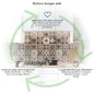 Preview: Küchenrückwand Platte Rustikales Patchwork in warmen Brauntönen Produktdetailbild 1: Küchen-Sorgen ade!
