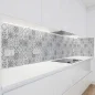 Preview: Küchenrückwand Platte Graue Kacheloptik im Azulejo‑Muster Hauptbild 1