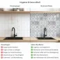 Preview: Küchenrückwand Platte Graue Kacheloptik im Azulejo‑Muster Produktdetailbild 2: Hygiene und Gesundheit!