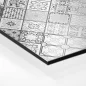 Preview: Küchenrückwand Platte Monochrome Rauten Kacheln im Azulejo‑Look Hover-Bild