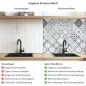 Preview: Küchenrückwand Platte Monochrome Rauten Kacheln im Azulejo‑Look Produktdetailbild 2: Hygiene und Gesundheit!