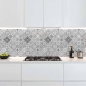 Preview: Küchenrückwand Platte Portugiesische Raute Kacheln in Grau Hauptbild 1