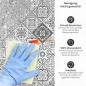 Preview: Küchenrückwand Platte Portugiesische Raute Kacheln in Grau Produktdetailbild 3: Reinigung leicht gemacht!