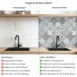 Preview: Küchenrückwand Platte Monochrome Azulejo‑Rauten in Grau Produktdetailbild 2: Hygiene und Gesundheit!