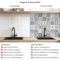Preview: Küchenrückwand Platte Dynamisches Graues Patchwork Produktdetailbild 2: Hygiene und Gesundheit!