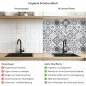 Preview: Küchenrückwand Platte Portugiesische Fliesenoptik in Graustufen Produktdetailbild 2: Hygiene und Gesundheit!
