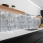 Preview: Küchenrückwand Platte Filigranes Rauten‑Mosaik in Grau Artikelbild 1