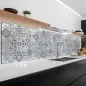 Preview: Küchenrückwand Platte Filigranes Rauten‑Mosaik in Grau Artikelbild 1